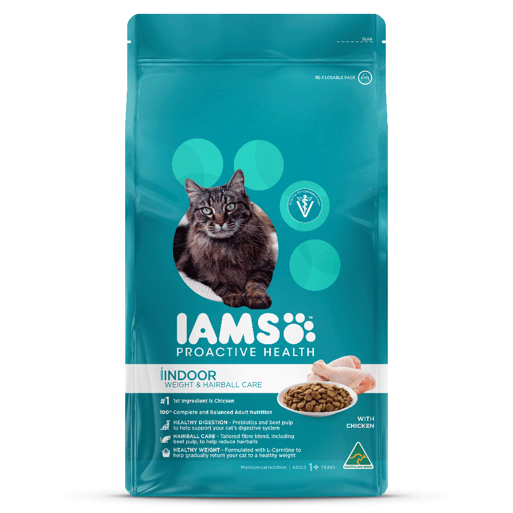 Iams Cat Dry Indoor Weight & Hairball Chicken Adult 3kg