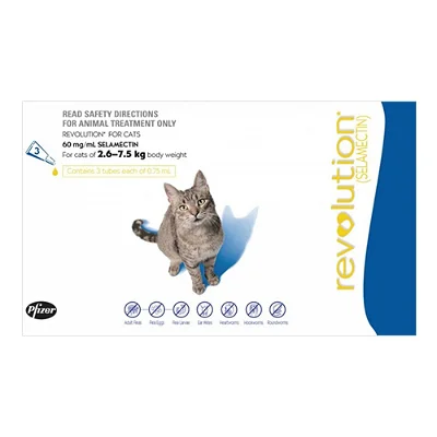 Revolution For Large Cats 2.6-7.5KG (Blue)