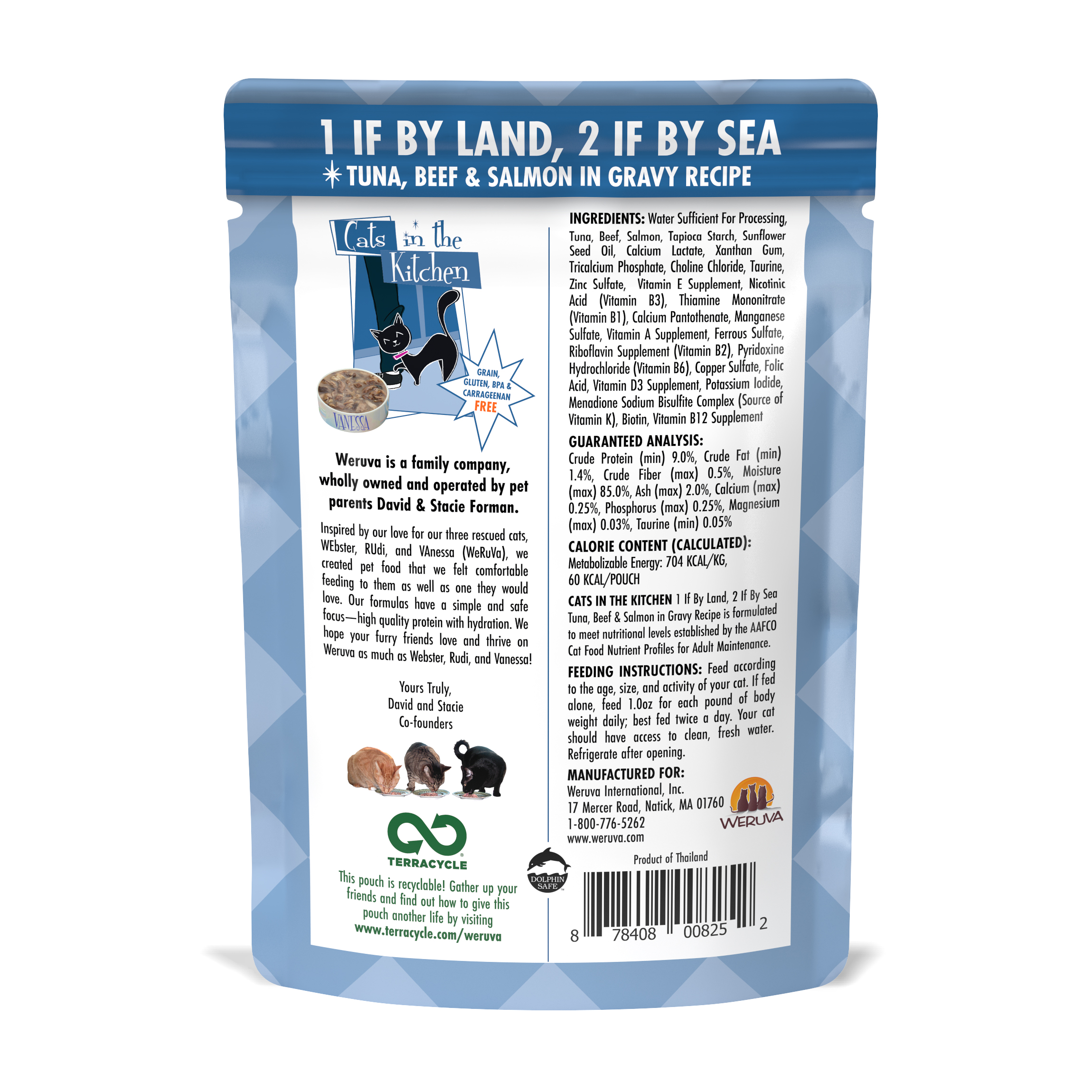  Weruva 1 If By Land, 2 If By Sea For Cats 85g 