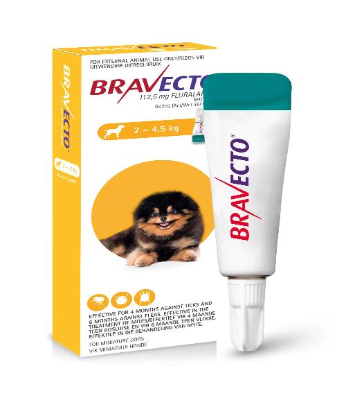 Bravecto Spot - On Dog (Yellow) 2 - 4.5kg