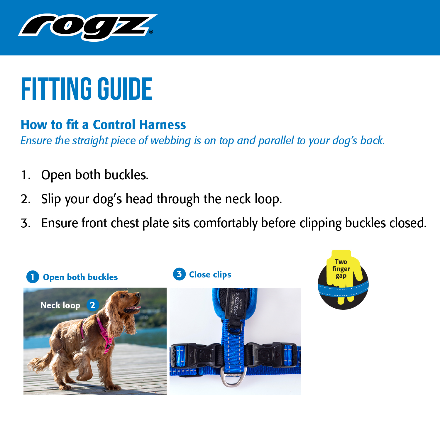 Rogz Utility Classic Harness Dayglo (Medium)