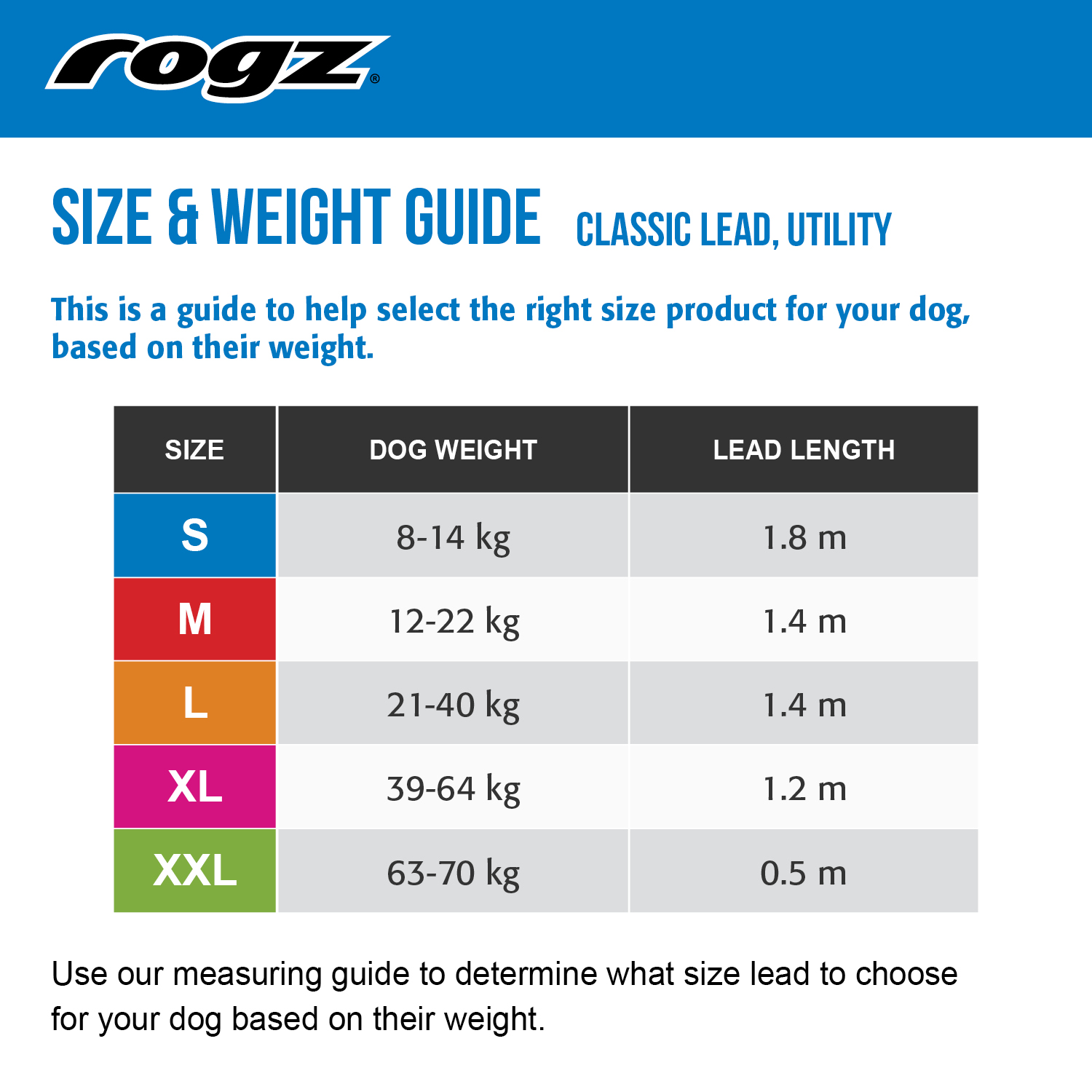 Rogz Utility Classic Lead Turquoise (XL)