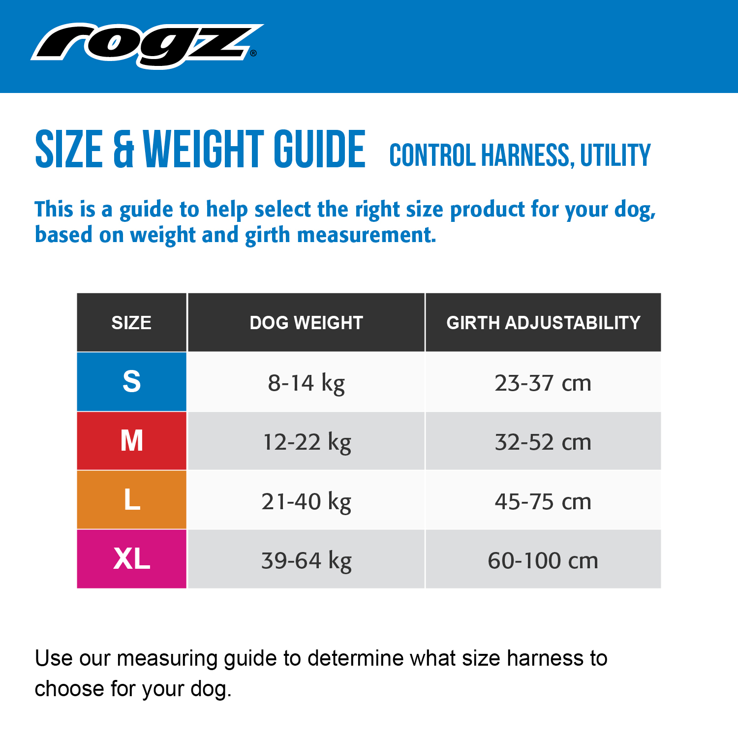 Rogz Utility Control Harness Dayglo (Large)