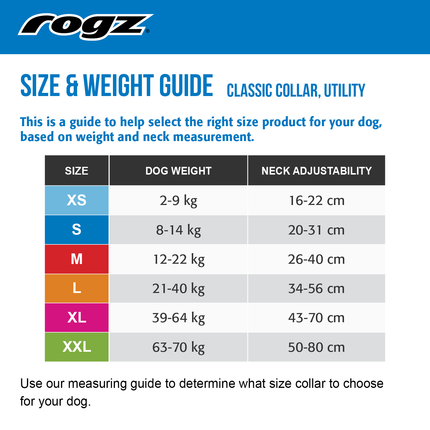 Rogz Utility Classic Collar Dayglo (XS)