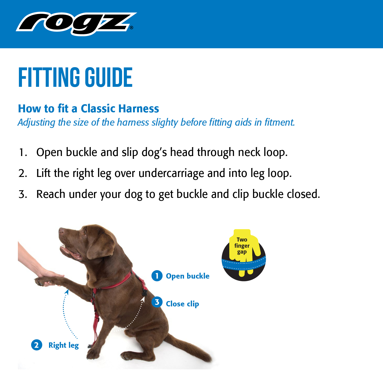 Rogz Utility Classic Harness Dayglo (Small)