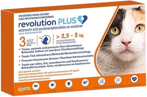 Revolution Plus For Cats - 2.5 - 5kg Orange (3S)