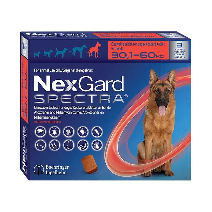 Nexgard Spectra X-Large 30.1-60kg Tabs (Pack of 3)