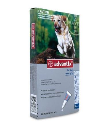 ADVANTIX XLRG DOG 25 KG+ (4X4.0ML) BLUE