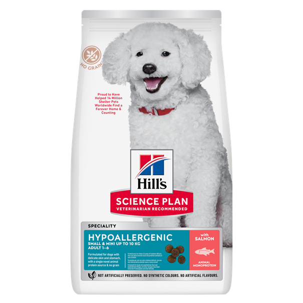 Hills Science Plan Hypoallergenic Small & Mini Adult Dog Food Salmon Flavour - 1.5kg