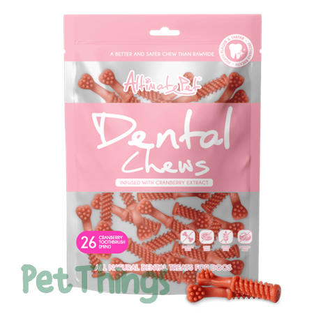 Altimate Pet Dental Chews Mini Cranberry Toothbrush 26pcs 