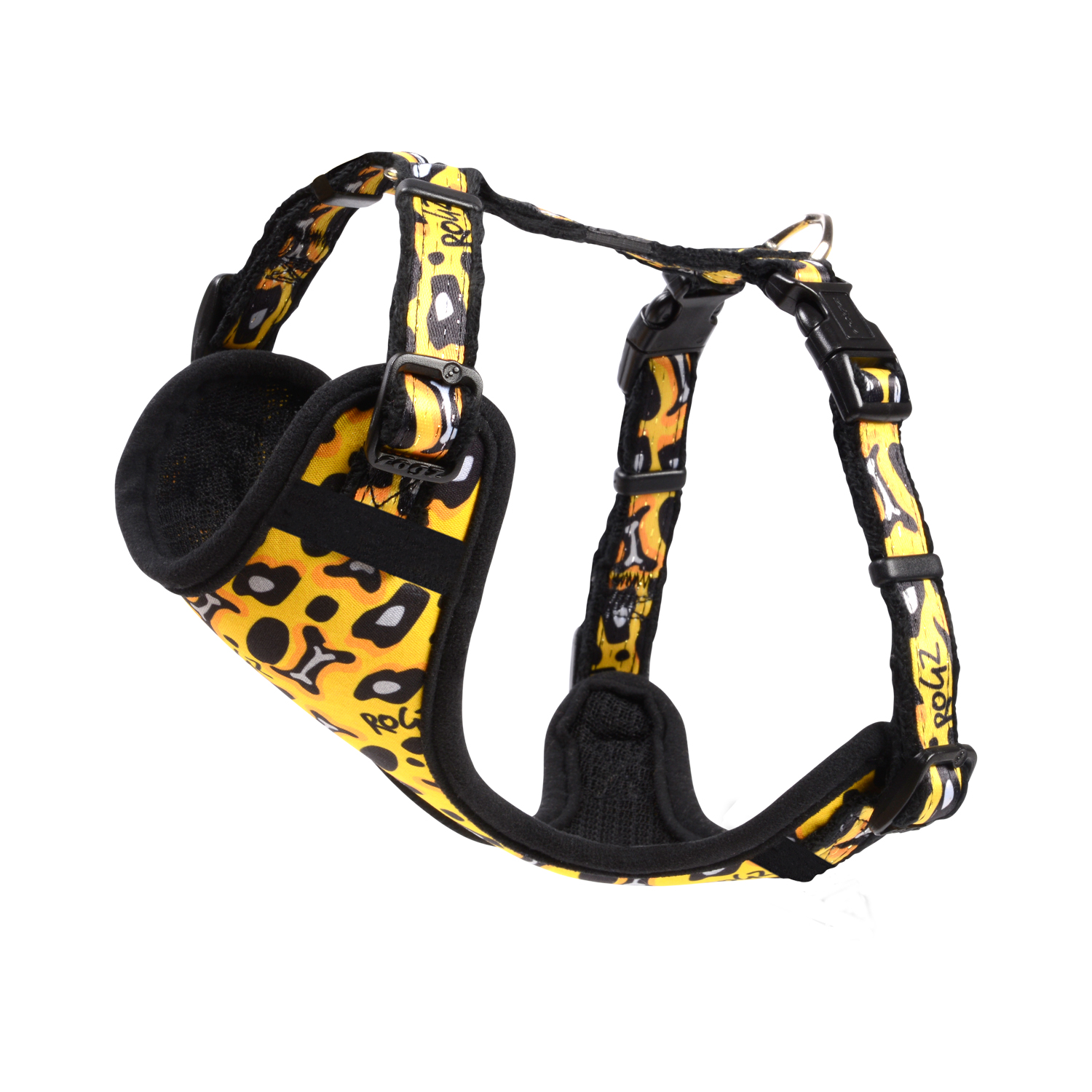 Rogz Fashion Comfy Harness Leopard Bone (Medium)