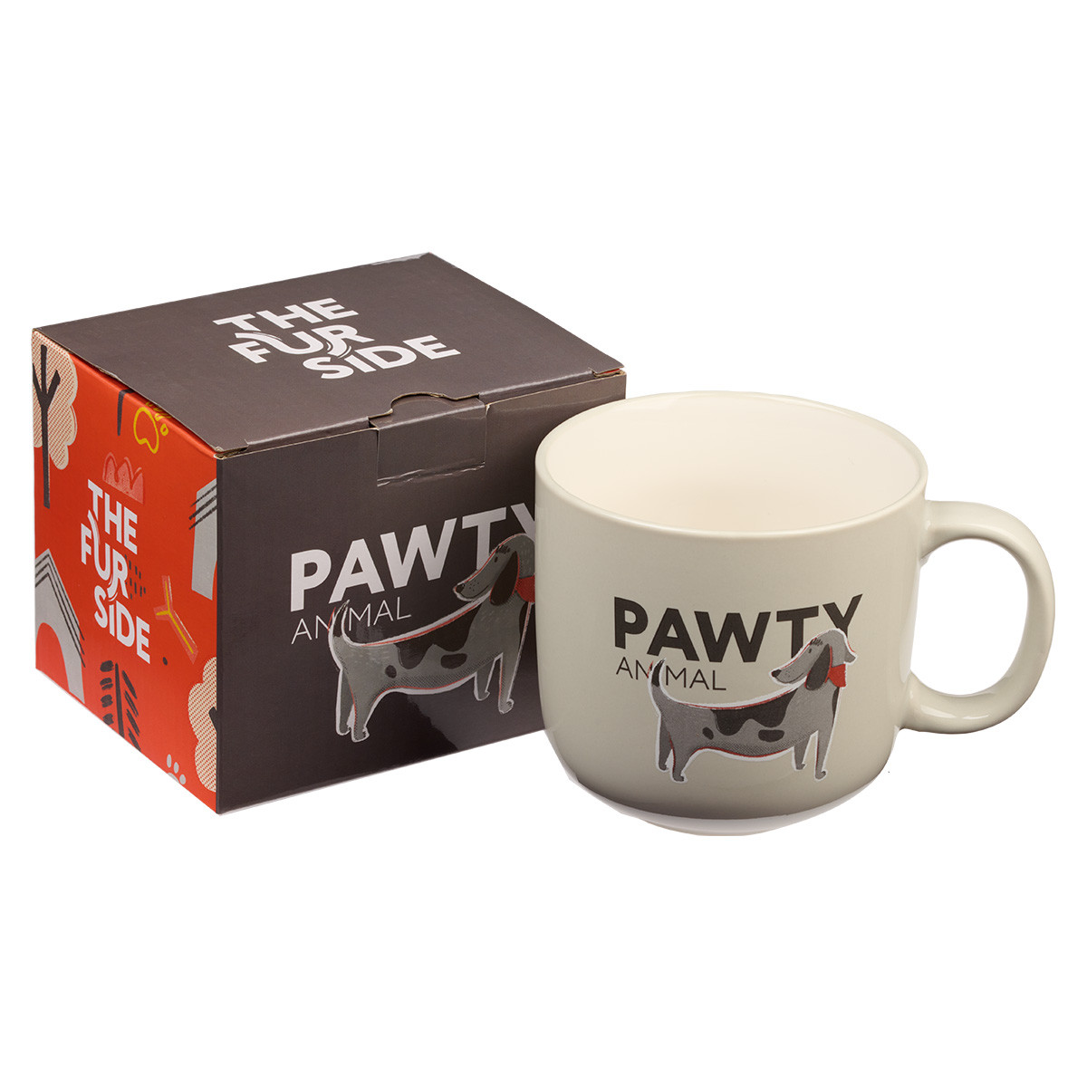 Furside - Pawty Animal - Gray Ceramic Coffee Mug