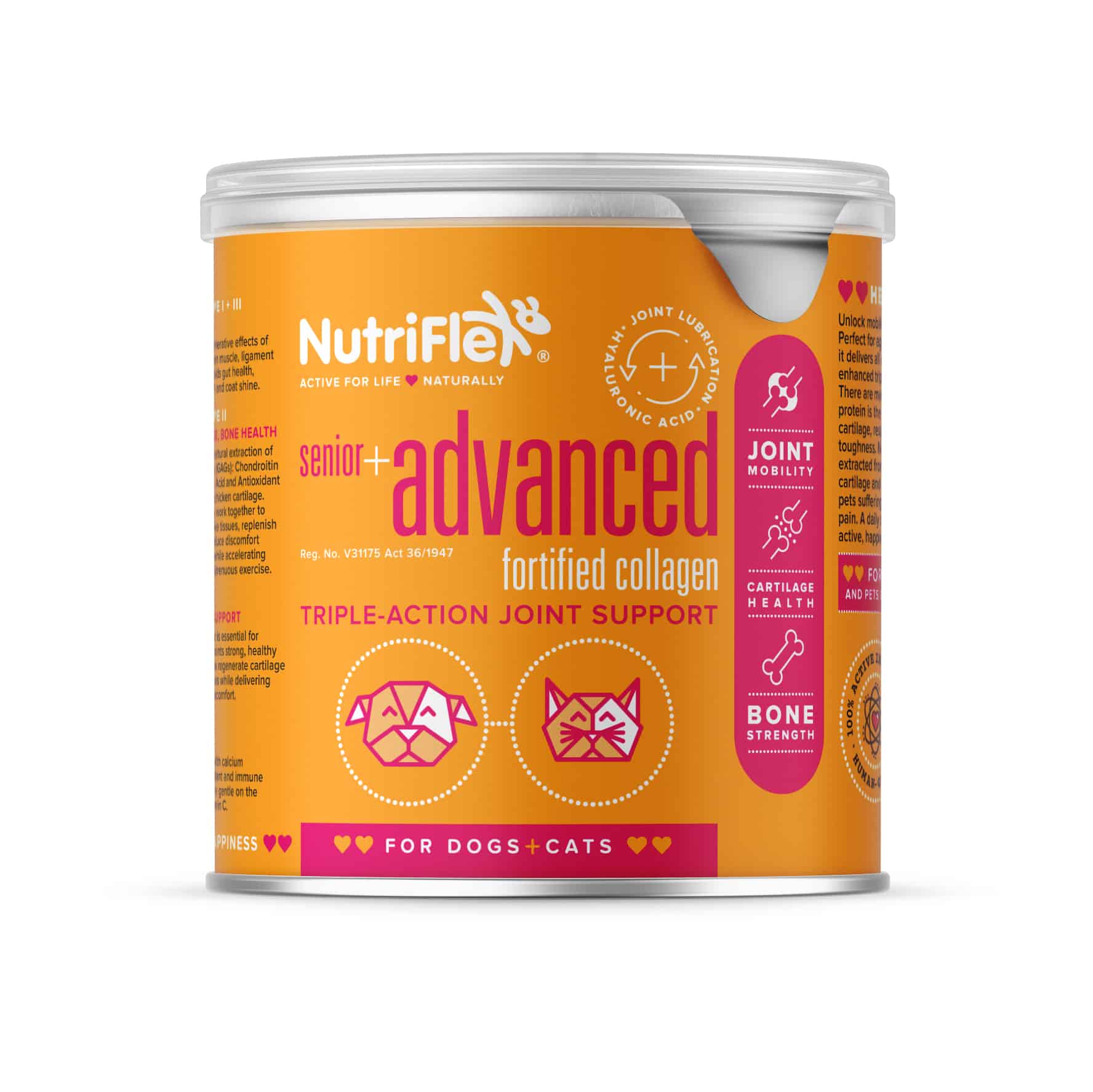 NutriFlex Advanced Joint-Support Collagen Complex For Senior Dogs & Cats - 250g