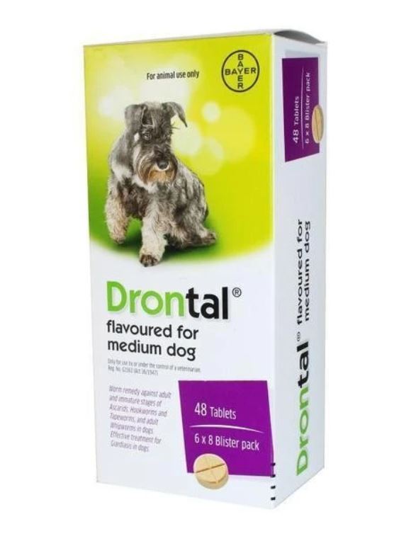 DRONTAL MEDIUM DOGS FLAVOURED TABS (Single Tabs)