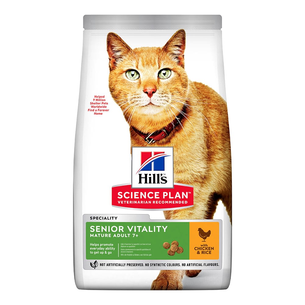 HILL'S SCIENCE PLAN Adult 7+ Senior Vitality Dry Cat Food Chicken Flavour - 1.5kg