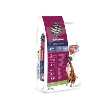 ULTRA SUPERWOOF BEEF & RICE LARGE BREED ADULT - 20KG