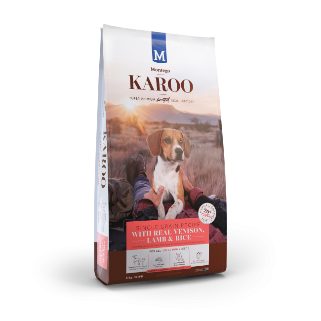 Montego Karoo All Breed Venison and Lamb Adult Dog Food - 15KG