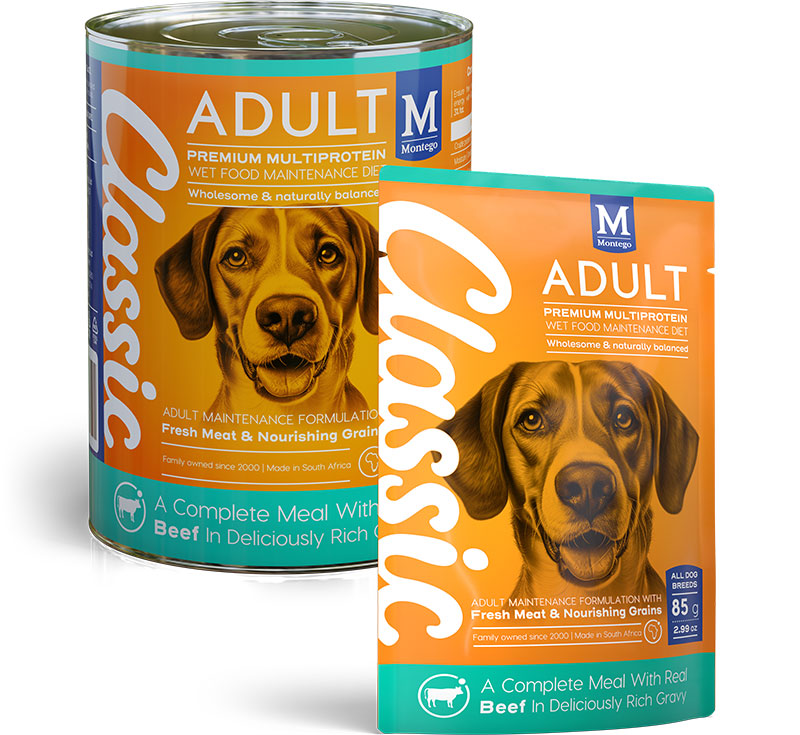 Montego Classic Wet Adult Dog Food Beef & Gravy Flavour - 385g     