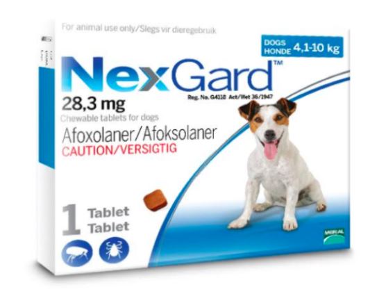 NEXGARD 4-10KG (BLUE) MEDIUM CHEWABLE Singles