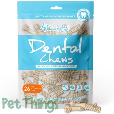 Altimate Pet Dental Chews Mini Toothbrush Milk 26s