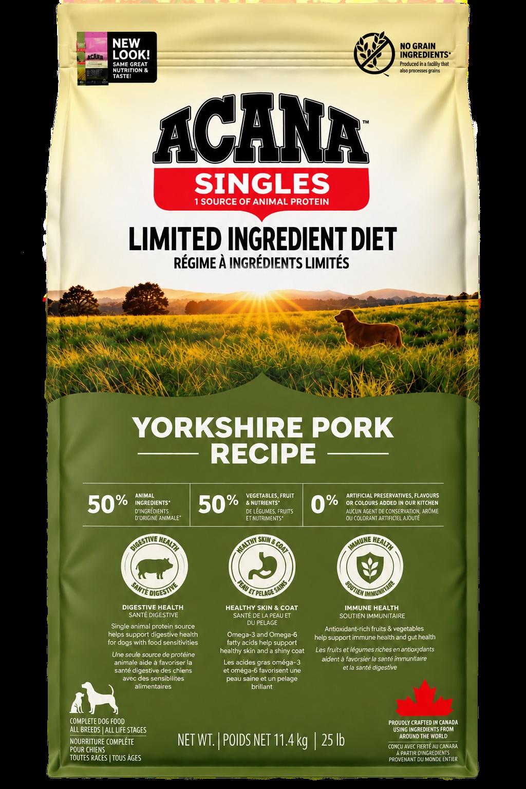 Acana Dog - Singles - Yorkshire Pork - All Life Stages Formula - 11.4kg