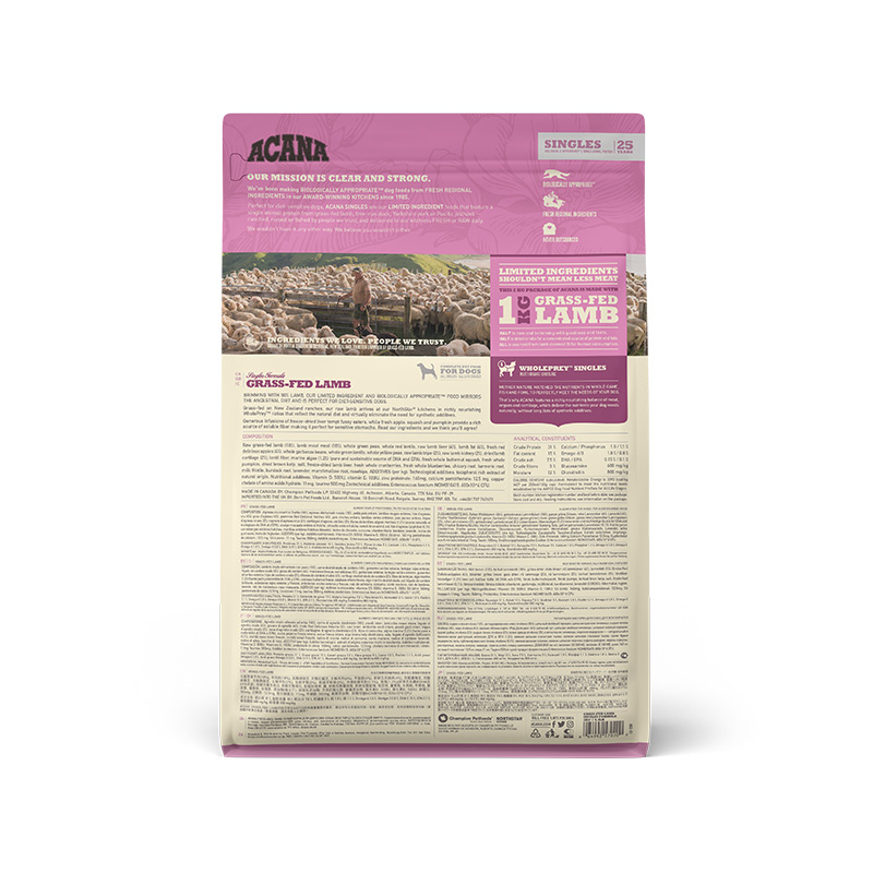 ACANA Singles Recipe Grass-Fed Lamb 2Kg