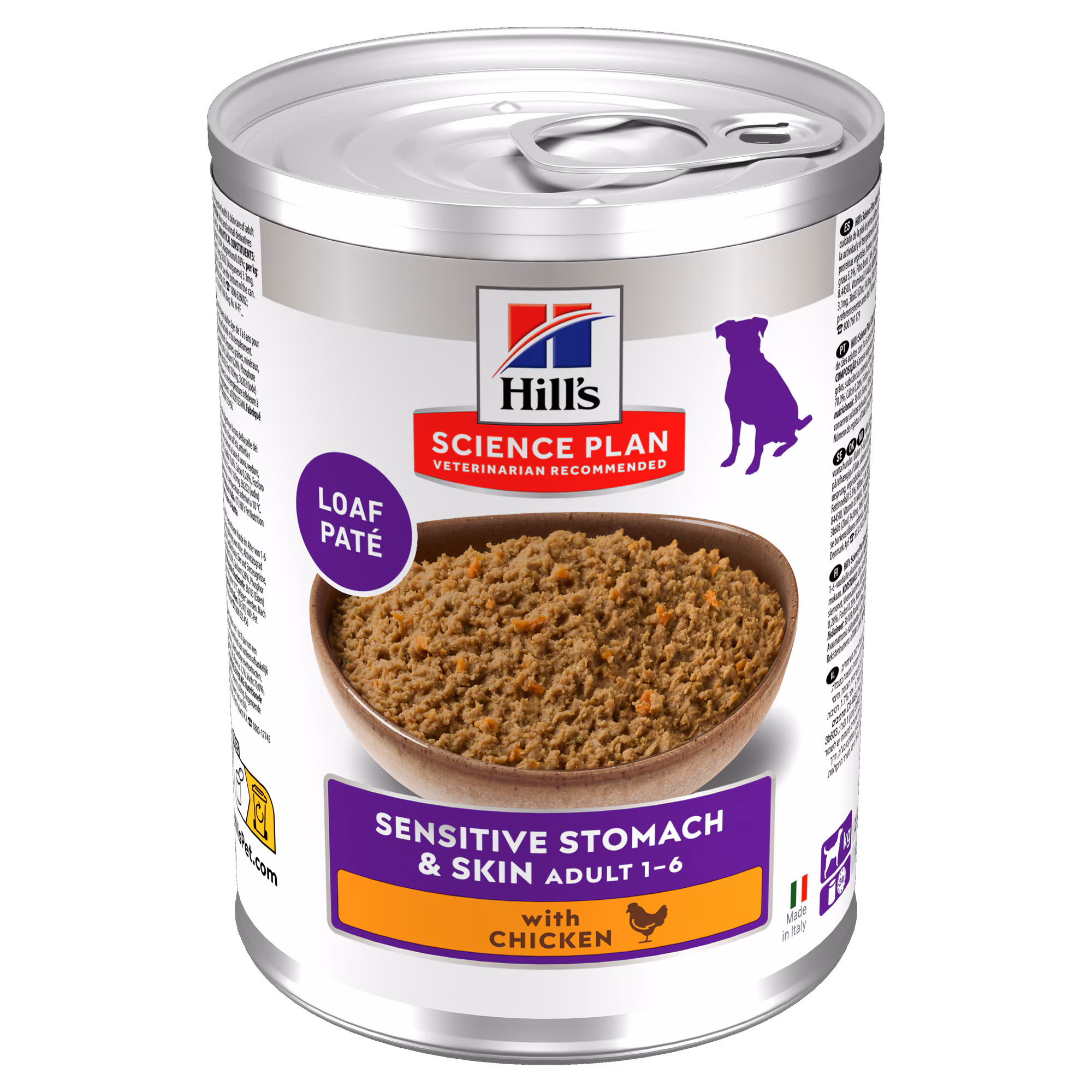 Hill's Science Plan Sensitive Stomach And Skin Chicken Flavour Cans - 370g