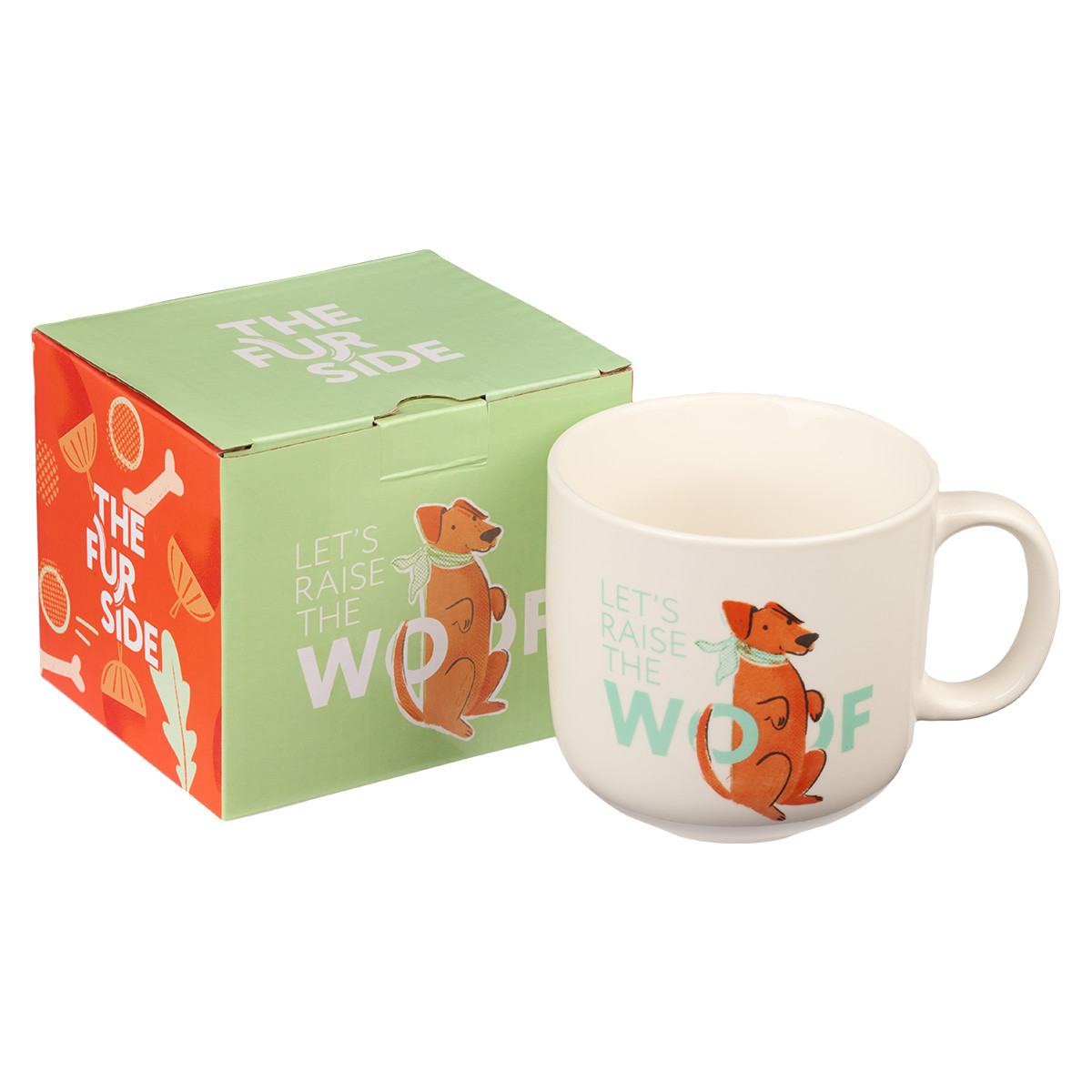 Furside - Let's Raise The Woof - White Ceramic Coffee Mug