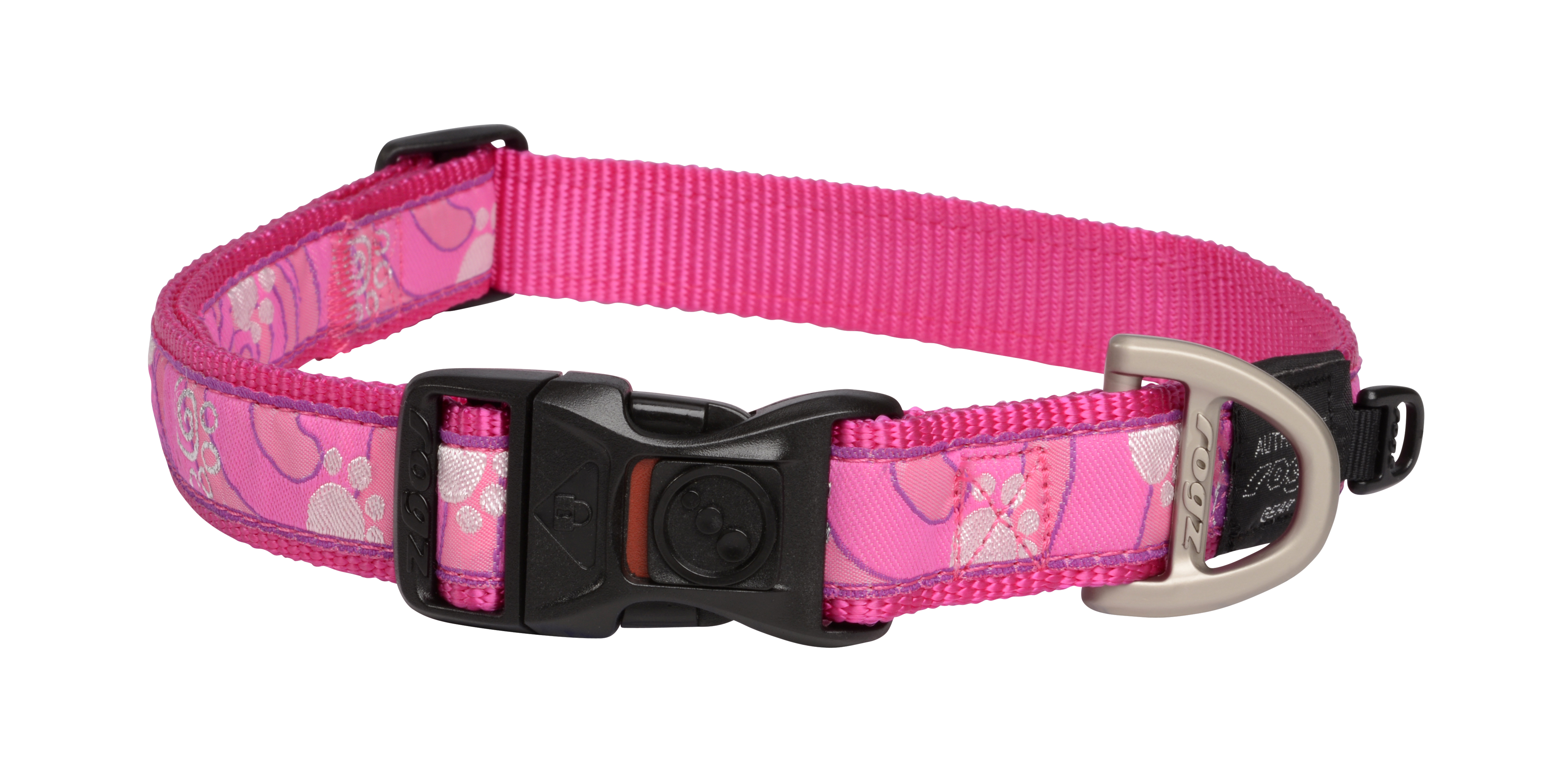 Rogz FancyDress Classic Collar Pink Paws (XL)