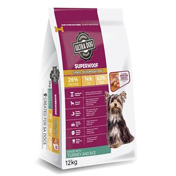 ULTRA SUPERWOOF TURKEY & RICE SMALL & MEDIUM BREED ADULT 12KG