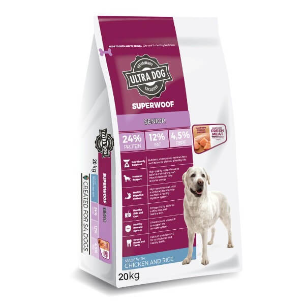 Ultra Dog Superwoof Senior Chicken & Rice - 20kg