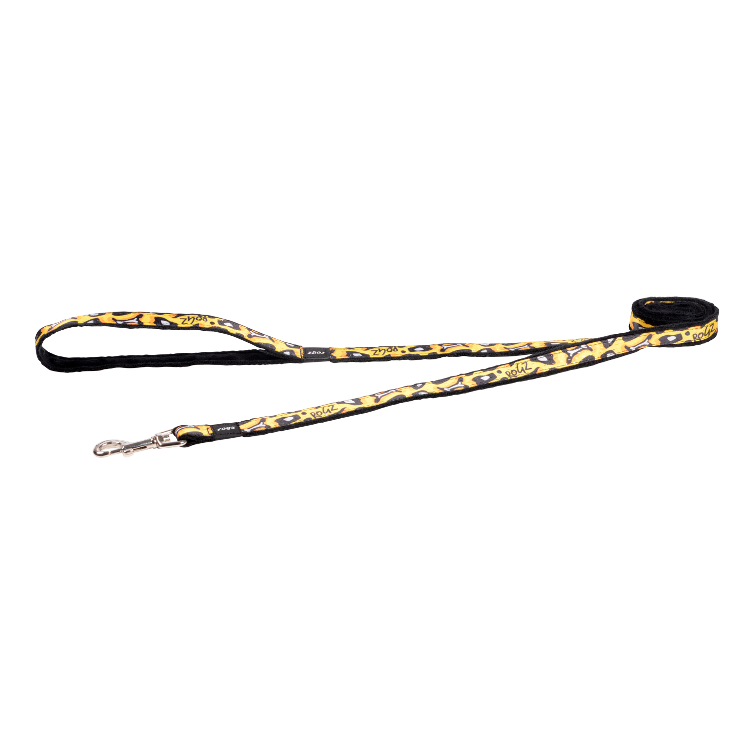 Rogz Fashion Classic Lead Leopard Bone (Medium)