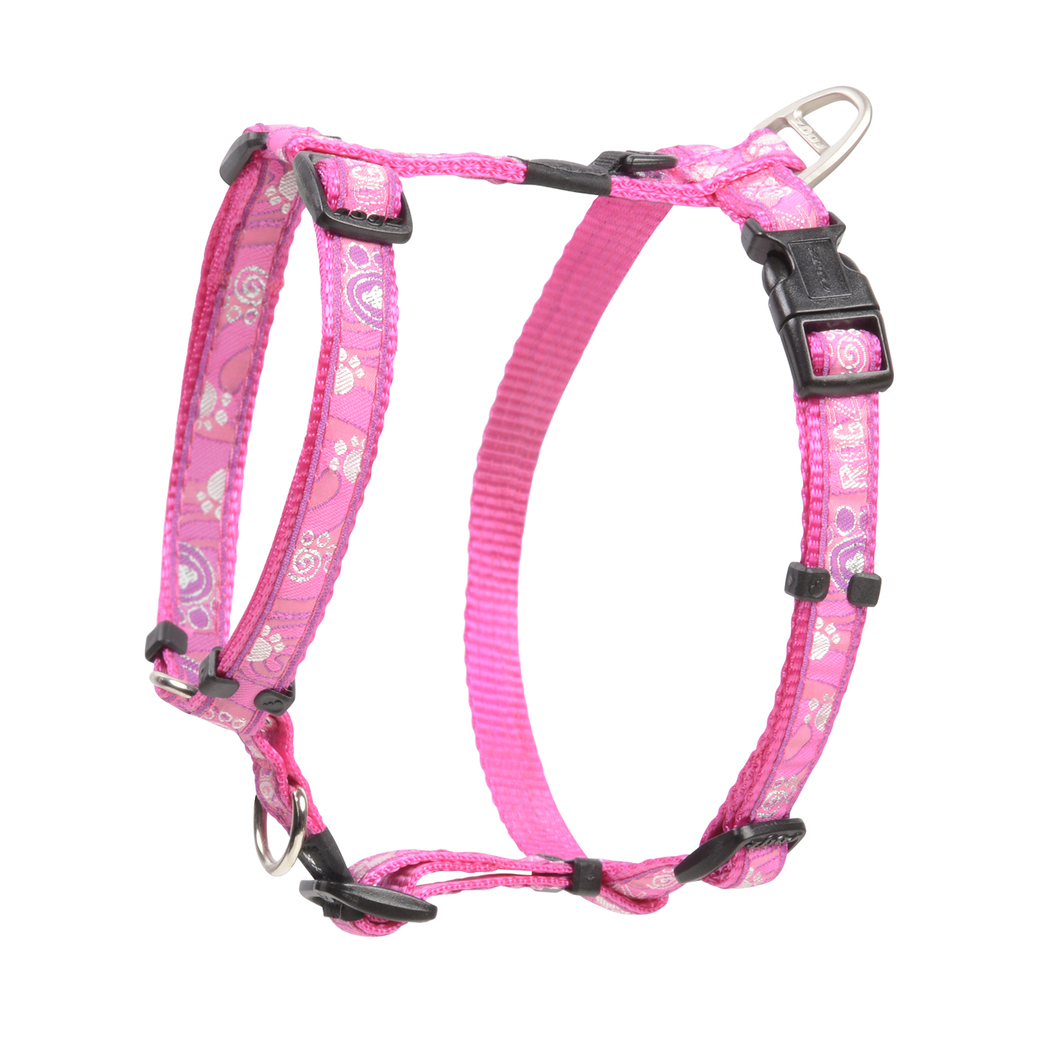 Rogz FancyDress Classic Harness Pink Paws (Medium)