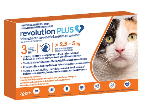 Revolution Plus for Cats >2.5-5kg Orange (3s)