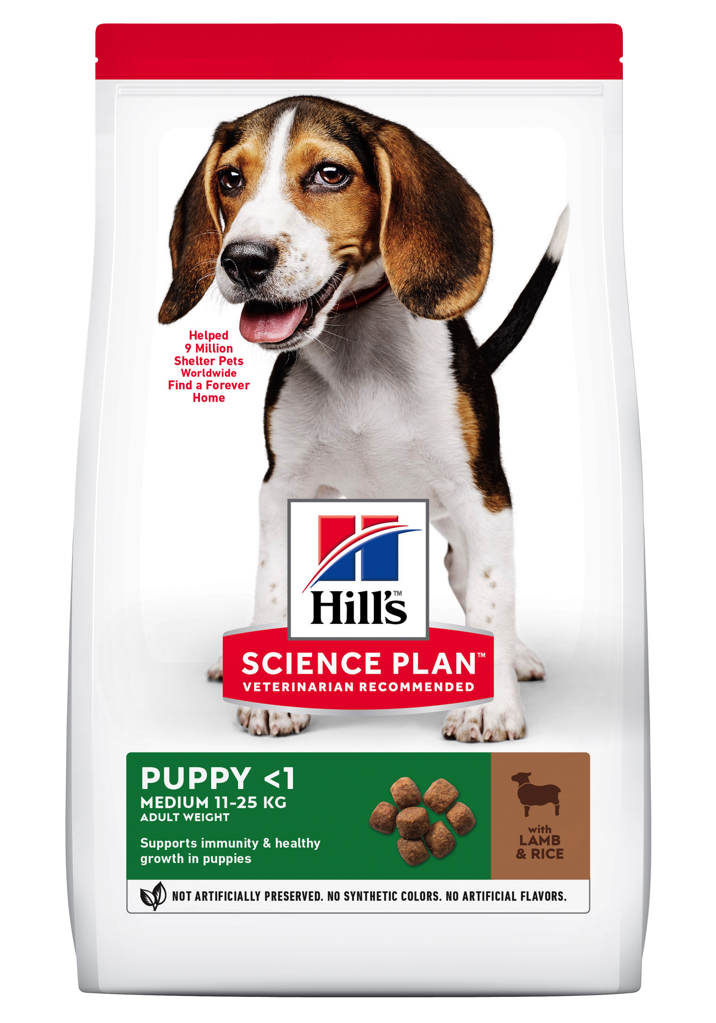 HILL'S SCIENCE PLAN PUPPY MEDIUM Dry Dog Food Lamb & Rice Flavour - 2.5kg