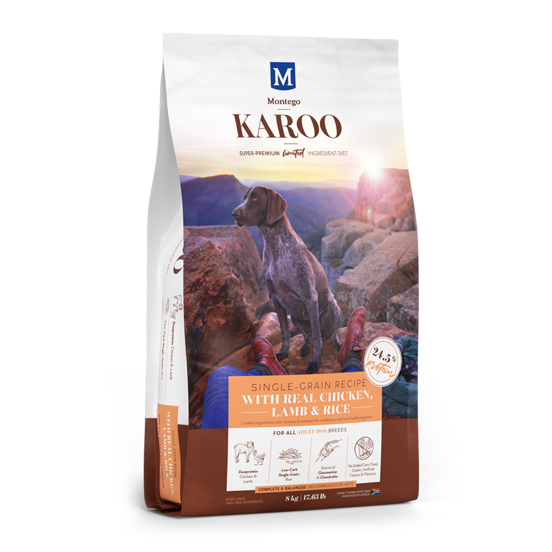 Montego Karoo All Breed Chicken and Lamb Adult Dog Food - 8kg