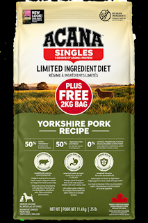Acana Dog - Singles - Yorkshire Pork - All Life Stages Formula - 11.4kg