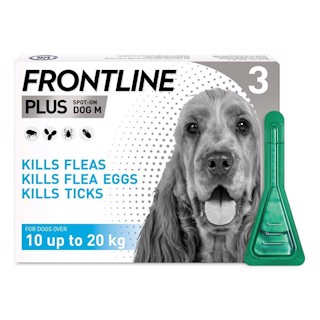 Frontline Plus Dog 10 - 20kg (Singles)