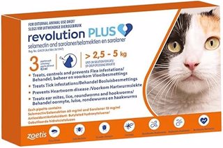Revolution Plus For Cats - 2.5 - 5kg Orange (3S)