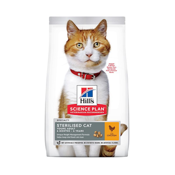 Hill's Science Plan Sterilised Cat Adult Cat Dry Cat Food Chicken Flavour - 3kg