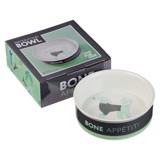 Furside - Bone Appetit - Gray Ceramic Dog Bowl (Medium)