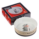 Furside - Cool As A Pupsicle Taupe Ceramic Dog Bowl (Large)