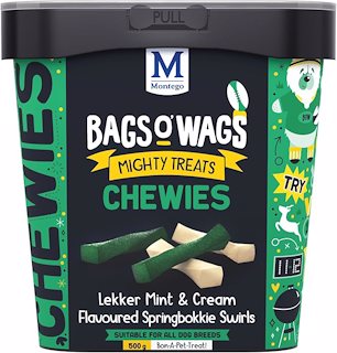 Montego Bags O' Wags Springbokkie Swirls - 1 X 500g